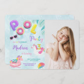 Invitation à l'anniversaire de la piscine, invitat (Devant / Derrière)