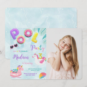 Invitation à l'anniversaire de la piscine, invitat