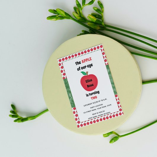 Invitation à l'anniversaire de la pomme