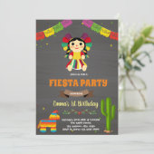 Invitation à l'anniversaire de la poupée mexicaine (Debout devant)