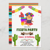 Invitation à l'anniversaire de la poupée mexicaine (Devant / Derrière)