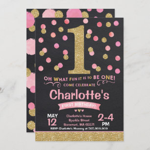 Invitation à l'anniversaire de la première fille C