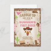 Invitation à l'anniversaire de la première rodéo f (Devant / Derrière)