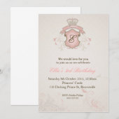 Invitation à l'anniversaire de la princesse (Devant / Derrière)