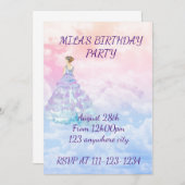 Invitation à l'anniversaire de la princesse (Devant / Derrière)