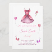 Invitation à l'anniversaire de la princesse (Devant / Derrière)