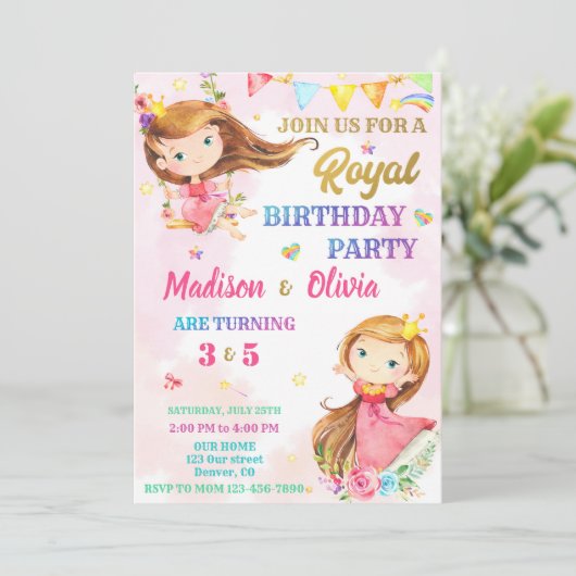 Invitation à l'anniversaire de la princesse (Debout devant)