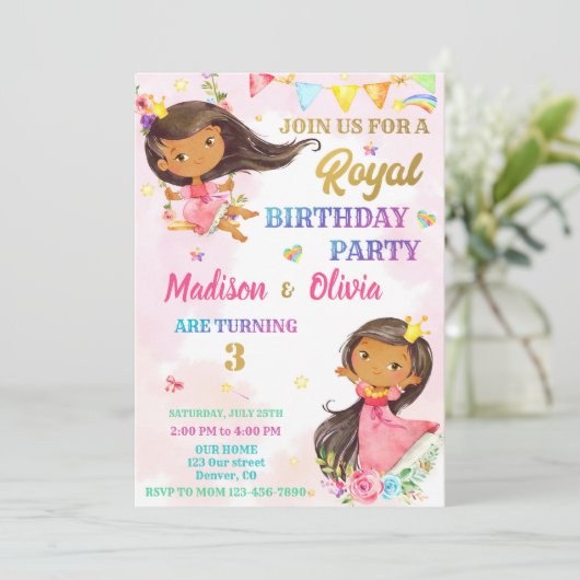 Invitation à l'anniversaire de la princesse (Debout devant)