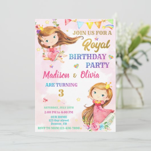 Invitation à l'anniversaire de la princesse (Debout devant)