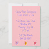 Invitation à l'anniversaire de la princesse (Dos)