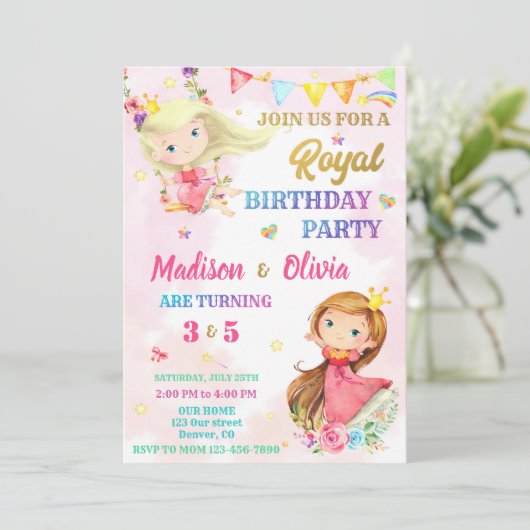 Invitation à l'anniversaire de la princesse (Debout devant)