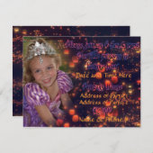 Invitation à l'anniversaire de la princesse âgée d (Devant / Derrière)