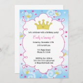 Invitation à l'anniversaire de la princesse Butter (Devant / Derrière)