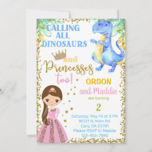Invitation à l'anniversaire de la princesse et des