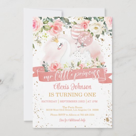 Invitation à l'anniversaire de la princesse Swan a (Devant)