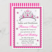 Invitation à l'anniversaire de la princesse Tiara (Devant / Derrière)