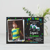 Invitation à l'anniversaire de la Roller Invitatio (Debout devant)