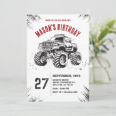 Invitation à l'anniversaire de la route monstre de (Debout devant)