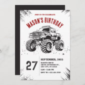 Invitation à l'anniversaire de la route monstre de (Devant / Derrière)