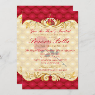 Invitation à l'anniversaire de la Royal Princess, 
