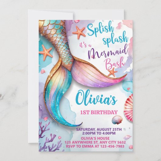 Invitation à l'anniversaire de la sirène, Invitati (Devant)