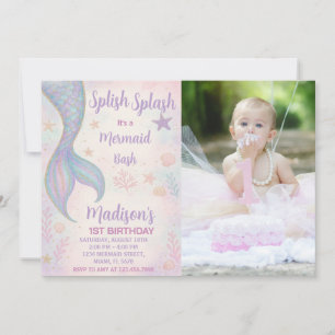 Invitation à l'anniversaire de la Sirène magique a