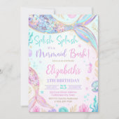 Invitation à l'anniversaire de la Sirène modifiabl (Devant)