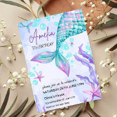 Invitation à l'anniversaire de la Sirène modifiabl