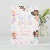 Invitation à l'anniversaire de la Sirène modifiabl (Debout devant)