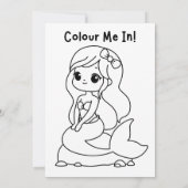 Invitation à l'anniversaire de la Sirène - Personn (Dos)