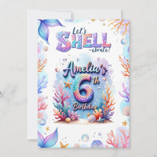 Invitation à l'anniversaire de la sirène - Sous la