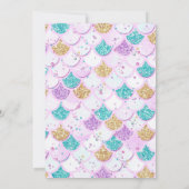 Invitation à l'anniversaire de la Sirène Unicorn S (Dos)