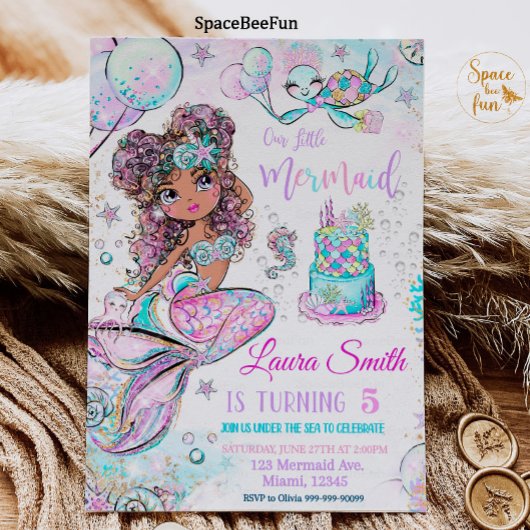 Invitation à l'anniversaire de la Sirène Unicorn S