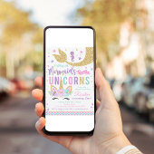 Invitation à l'anniversaire de la Sirène Unicorne