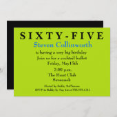 Invitation à l'anniversaire de la SOIXANTE-CINQUIÈ (Devant / Derrière)