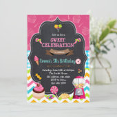 Invitation à l'anniversaire de la terre des bonbon (Debout devant)