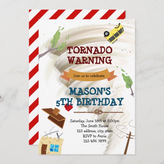 Invitation à l'anniversaire de la Tornade (Devant / Derrière)