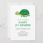 Invitation à l'anniversaire de la tortue (Devant)