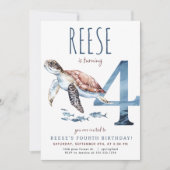 Invitation à l'anniversaire de la Tortue de mer (Devant)