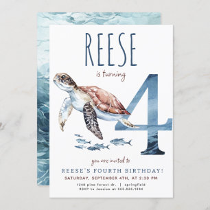 Invitation à l'anniversaire de la Tortue de mer