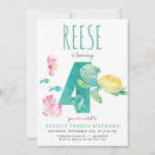 Invitation à l'anniversaire de la Tortue de mer (Devant)