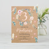 Invitation à l'anniversaire de la tribu Boho pour  (Debout devant)