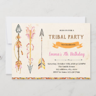 Invitation à l'anniversaire de la tribu Ethnic Arr