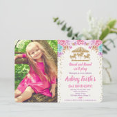 Invitation à l'anniversaire de la turquoise photo  (Debout devant)