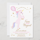Invitation à l'anniversaire de la Unicorn - QUATRE (Devant)