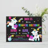 Invitation à l'anniversaire de la Unicorne (Debout devant)