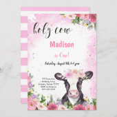 Invitation à l'anniversaire de la vache (Devant / Derrière)