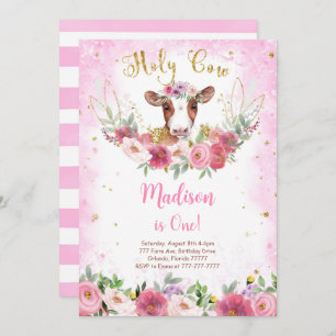 Invitation à l'anniversaire de la vache
