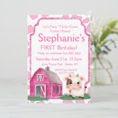 Invitation à l'anniversaire de la vache (Debout devant)