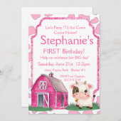 Invitation à l'anniversaire de la vache (Devant / Derrière)